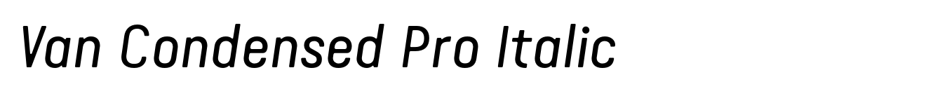 Van Condensed Pro Italic image